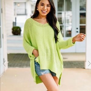 Neon Green Oversized Sweater
